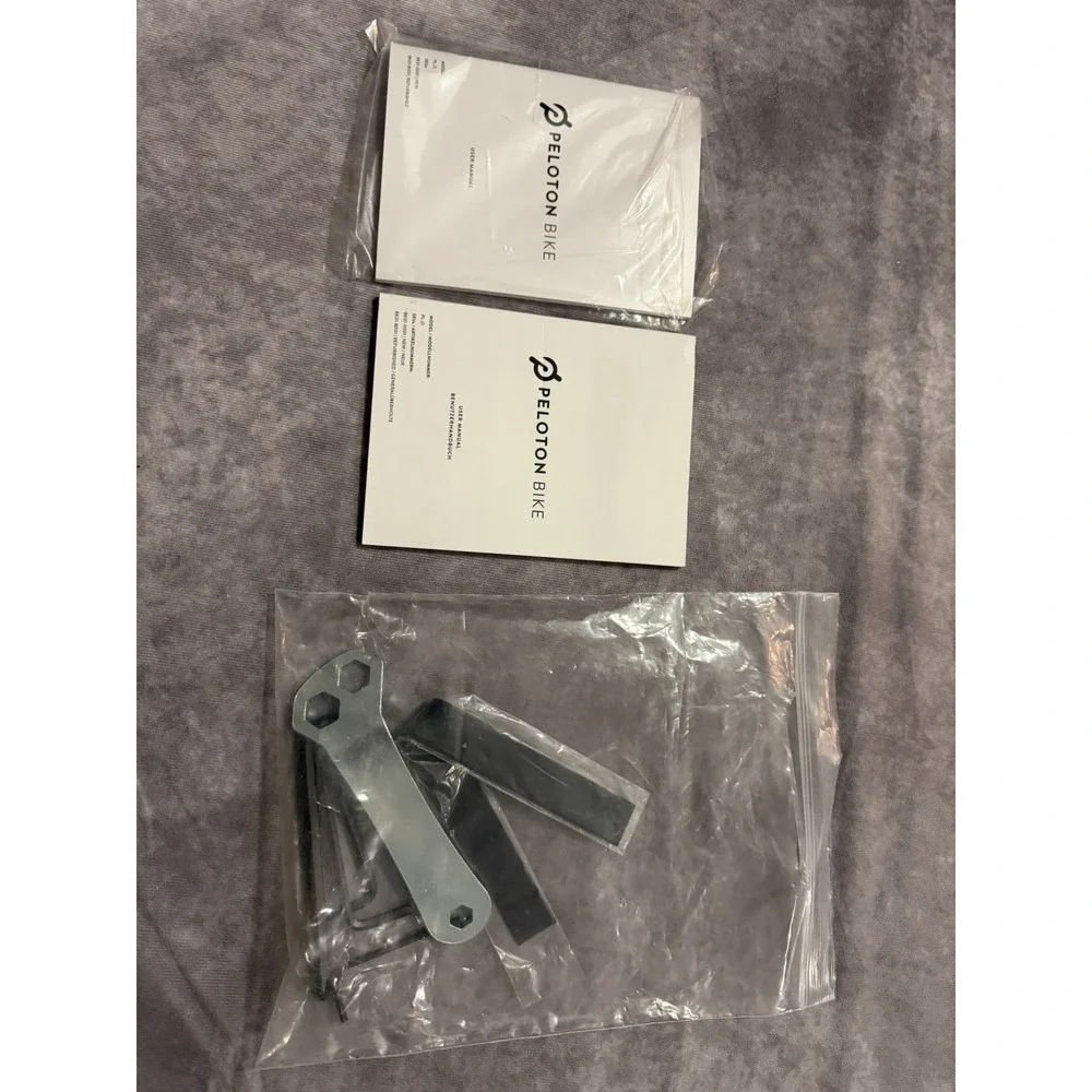 Peloton Bike Tool Kit w/ User Manual, Silver/Black Metal & Plastic Tools
